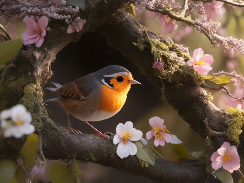 Springtime Robin Family Feast