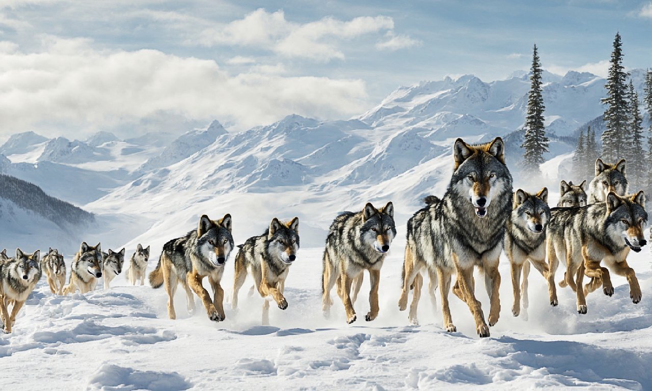 Winter Stealth: Wolf Pack Prowl