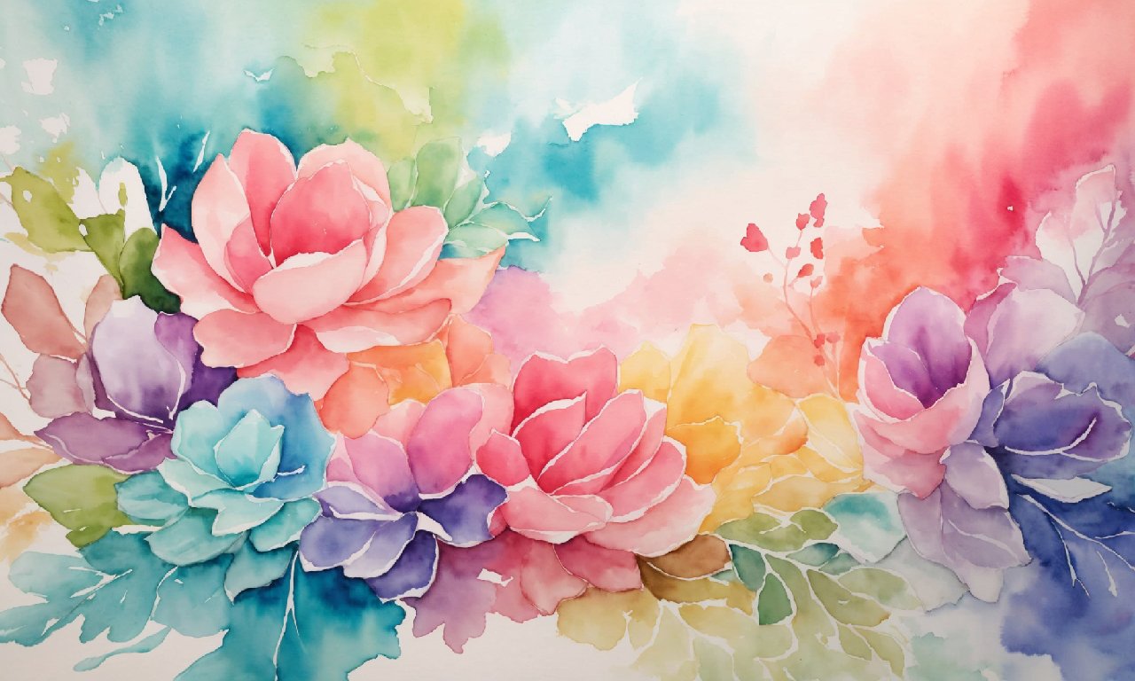 Watercolor Dreamscape Background