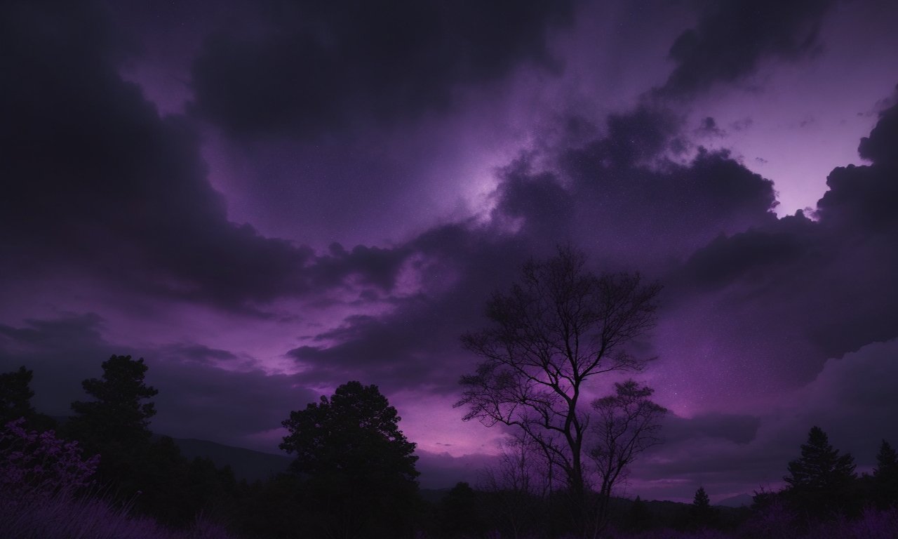 Dark Aesthetic Purple Sky